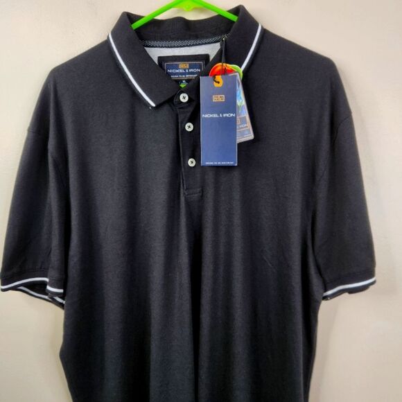 NEW Nickel & Iron Short Sleeve Casual Soft Knit Cotton Short Sleeve Polo XL - Picture 3 of 5